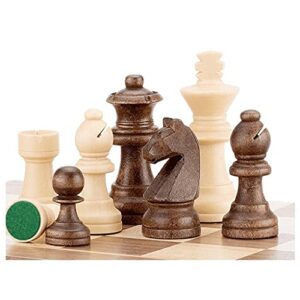 THPT Foldable Walnut Chess Set Magnetic Board Game Set with Storage Slot Suitable for Beginners Children and Adults 15 Inches Board Games