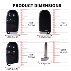 Smart Car Keyless Entry Remote Start Raryloy Key Fob Remote Replacement Fits for J_eep Grand Cherokee 2014-2021,FCCID:M3N40821302