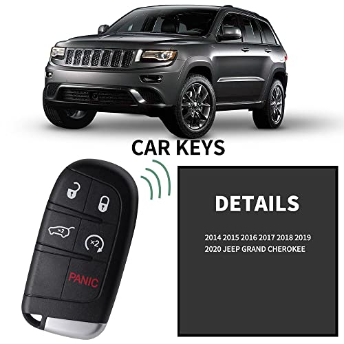 Smart Car Keyless Entry Remote Start Raryloy Key Fob Remote Replacement Fits for J_eep Grand Cherokee 2014-2021,FCCID:M3N40821302