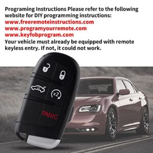 Smart Car Keyless Entry Remote Start Raryloy Key Fob Remote Replacement Fits for J_eep Grand Cherokee 2014-2021,FCCID:M3N40821302