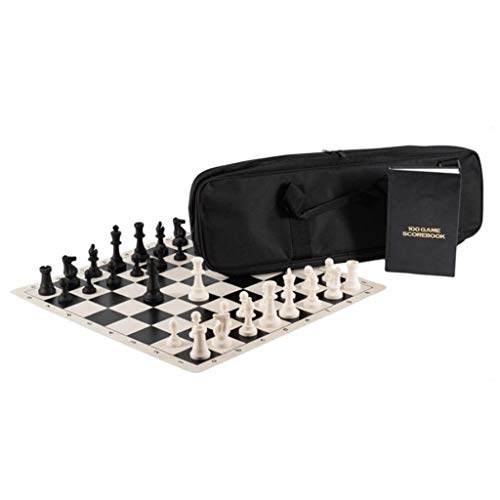 Tournament Roll-Up Chess Set with Travel Bag Silicone Rubber Checkerboard Chess Record Book Chess Piece for Kids Board Games (Color : Dark Blue)