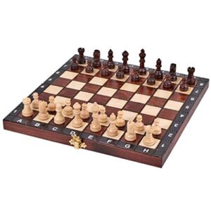 thpt wooden chess set portable folding chessboard solid wood handmade chess pieces international chess set for kids student school board games