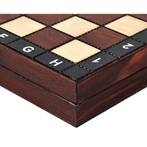 THPT Wooden Chess Set Portable Folding Chessboard Solid Wood Handmade Chess Pieces International Chess Set for Kids Student School Board Games