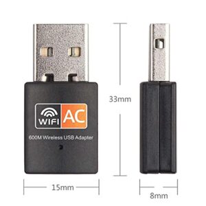 Eborsi 600Mbps Wireless USB WiFi Adapter Dongle Dual Band 2.4G/5GHz W/Antenna 802.11AC Laptop Notebook PC