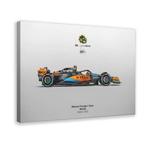 erwyn mclaren poster formular one poster f1 walls canvas car posters wall art canvas for boys room vintage frame-style 12x18inch(30x45cm)