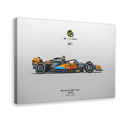 ERWYN Mclaren poster Formular One Poster F1 Walls Canvas Car Posters Wall Art Canvas For Boys Room Vintage Frame-style 12x18inch(30x45cm)