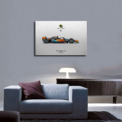 ERWYN Mclaren poster Formular One Poster F1 Walls Canvas Car Posters Wall Art Canvas For Boys Room Vintage Frame-style 12x18inch(30x45cm)