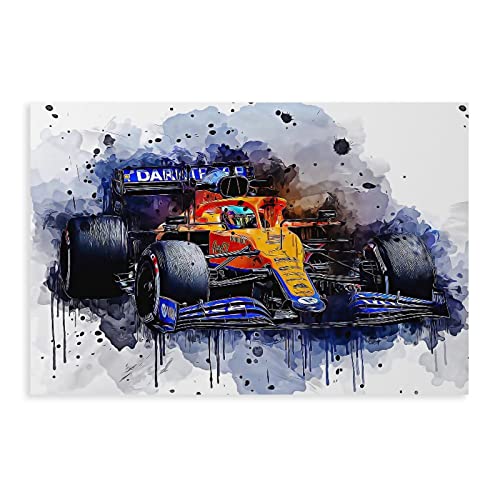 ERWYN Mclaren poster Formular One Poster F1 Walls Canvas Car Posters Wall Art Canvas For Boys Room Vintage Unframe-style 12x18inch(30x45cm)