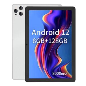 itdulcet android 12 tablet 10 inch tablet, 8gb+128gb tablet, 2tb expand 4 core android tablet, 2.4ghz & 5g wifi, 1920 * 1200 ips, 8000mah fast charge, bluetooth 5.0, gps, 5mp+13mp dual camera