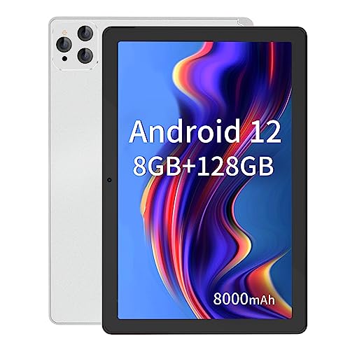 ITDULCET Android 12 Tablet 10 inch Tablet, 8GB+128GB Tablet, 2TB Expand 4 Core Android Tablet, 2.4Ghz & 5G WiFi, 1920 * 1200 IPS, 8000mAh Fast Charge, Bluetooth 5.0, GPS, 5MP+13MP Dual Camera