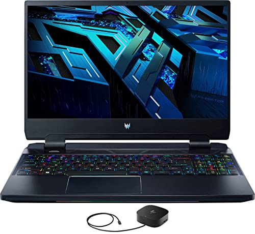 Acer Predator Helios 300 Gaming & Business Laptop (Intel i7-12700H 14-Core, 16GB DDR5 4800MHz RAM, 2x2TB PCIe SSD (4TB), GeForce RTX 3070 Ti, 15.6" 240Hz Win 11 Pro) with G2 Universal Dock