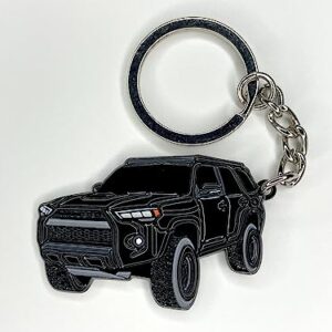 FOUR WHEEL BEAST 4Runner Accessories - Keychain 4 runner key chain key fob cover - 3rd 4th 5th gen mods car accessories trd 4 runner (Black)