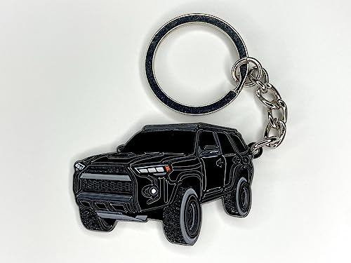 FOUR WHEEL BEAST 4Runner Accessories - Keychain 4 runner key chain key fob cover - 3rd 4th 5th gen mods car accessories trd 4 runner (Black)