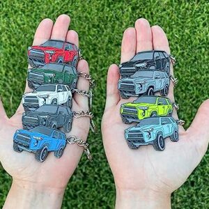 FOUR WHEEL BEAST 4Runner Accessories - Keychain 4 runner key chain key fob cover - 3rd 4th 5th gen mods car accessories trd 4 runner (Black)