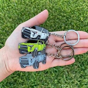 FOUR WHEEL BEAST 4Runner Accessories - Keychain 4 runner key chain key fob cover - 3rd 4th 5th gen mods car accessories trd 4 runner (Black)