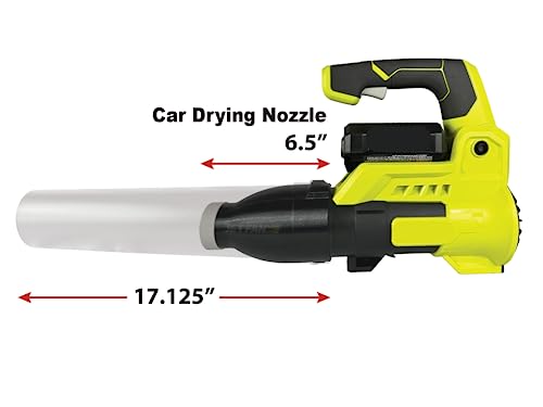 Tier 1 3D Prints Car Drying Nozzle for Ryobi 40V Jet Fan 525CFM (RY40408VNM) Leaf Blower Nozzle Tip
