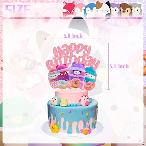 𝓢𝓺𝓾𝓲𝓼𝓱𝓶𝓪𝓵𝓵𝓸𝔀𝓼 𝓟𝓪𝓻𝓽𝔂 Squad Themed Birhthday Party Supplies for Girls Party Decorations Set for Kids and Boys Party Favors Included Banner Balloons Cake Cupcake Toppers