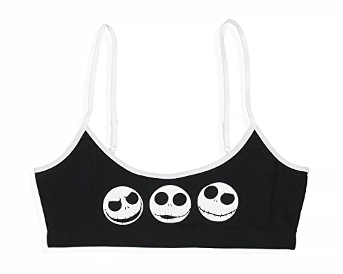 Disney Womens The Nightmare Before Christmas Jack Skellington Bralette and Short Pajama Lounge Set (X-Small) Black