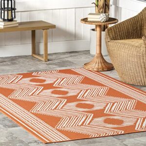 nuLOOM Ranya Tribal Indoor/Outdoor Area Rug, 8' x 10', Orange