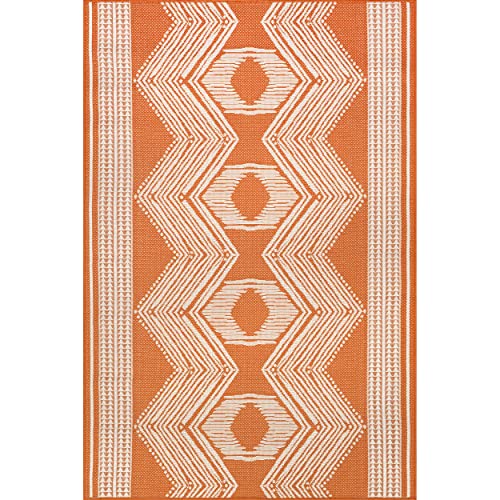 nuLOOM Ranya Tribal Indoor/Outdoor Area Rug, 8' x 10', Orange