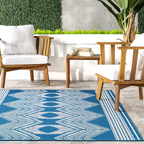 nuLOOM Ranya Tribal Indoor/Outdoor Area Rug, 8' x 10', Teal