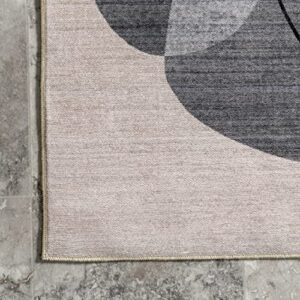 nuLOOM Rylee Abstract Machine Washable Indoor/Outdoor Area Rug, 8' x 10', Gray