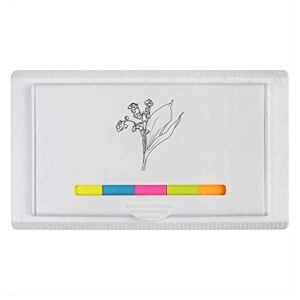 azeeda 'lily of the valley' sticky note ruler pad (st00025086)