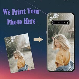 GSDMFUNNY Custom Photo Text Phone Cases for LG V60 ThinQ Compatible with LG V60 ThinQ 5G Case Personalized Picture Soft Protective TPU Black Phone Cases Gifts