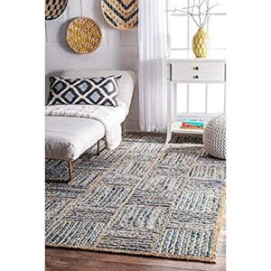 Jute Area Rug 8x10ft Natural Fiber Collection Handmade Boho Eco Friendly Soft Braided Rug for Indoor Outdoor Kitchen Bedroom Living Hallways Enterways (2x3ft)