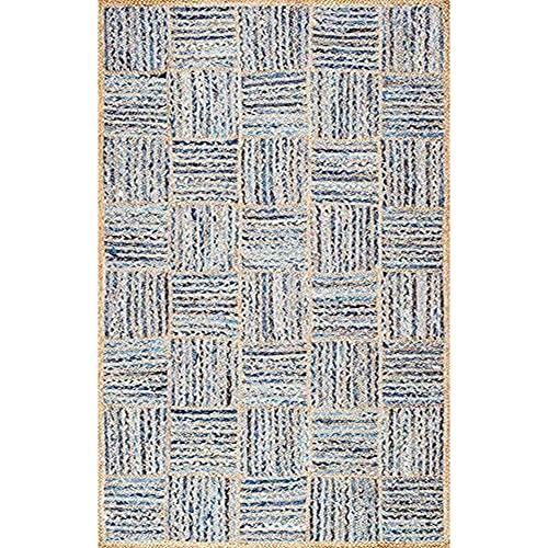 Jute Area Rug 8x10ft Natural Fiber Collection Handmade Boho Eco Friendly Soft Braided Rug for Indoor Outdoor Kitchen Bedroom Living Hallways Enterways (2x3ft)