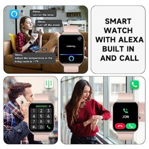 Faweio Smart Watches for Men Women, Alexa Built in & Bluetooth Call(Answer/Make), 1.95" Touch Screen Fitness Tracker with Heart Rate SpO2 Sleep Monitor Smartwatch for iPhone Android IP68 Waterproof