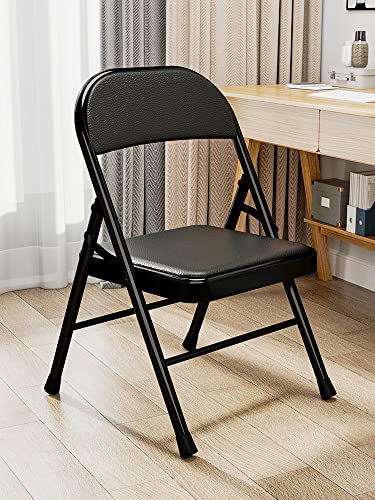 Y H M Folding Chair Simple Household Black Color Portable Office Chair Computer Chair Dining Table Chair Conference Chair