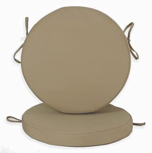 loveboat outdoor bistro chair cushion water resistant round bar stool cushion 15 in taupe