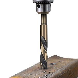 LEPEVNEY 16mm Reduced Shank Twist Drill Bit with 10mm Shank for Stainless Steel Aluminum Alloy Metal Copper Plastic Wood, Made of High Speed Steel 4341, Ideal for Drilling Steel Plate
