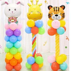 6 Set Balloon Column Kits, 43inch Tall Height Adjustable Reusable Clear Balloon Column Sticks Stands with Base for Table/Floor Centerpiece Holder for Baby Shower Graduation Party Decorations