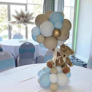 6 Set Balloon Column Kits, 43inch Tall Height Adjustable Reusable Clear Balloon Column Sticks Stands with Base for Table/Floor Centerpiece Holder for Baby Shower Graduation Party Decorations