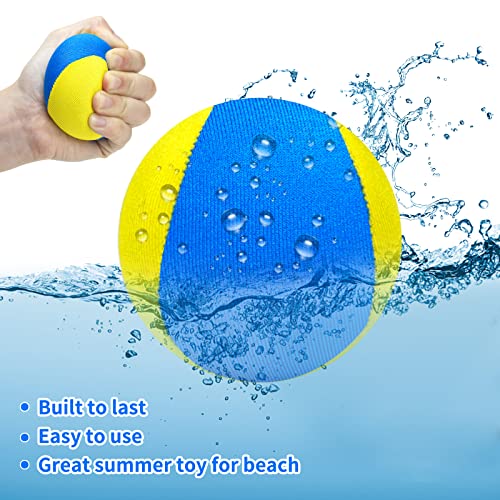 Tcvents Water Skipping Ball Pool Toys, Summer Water Ball 6 Pack Water Bouncing Balls| Floating Beach Ball for Swimming Pool, River, Lake- Stress Relief Balls for Kids & Adults Beach Party Decoration