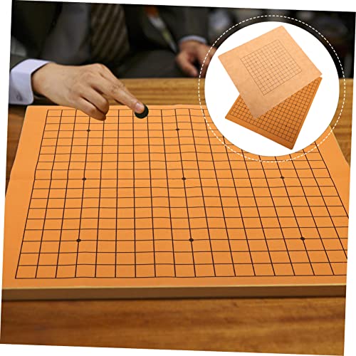 Garneck 2pcs Checkerboard Japanese Accessories Travel Accessories Travel Toiletry Roll- up Leather Chess Set Weiqi Game Board Shogi Board Game Gobang Chess Accessory Portable Chess Board