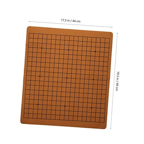 Garneck 2pcs Checkerboard Japanese Accessories Travel Accessories Travel Toiletry Roll- up Leather Chess Set Weiqi Game Board Shogi Board Game Gobang Chess Accessory Portable Chess Board