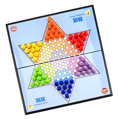 RAHYMA Weiping - Portable Magnetic Folding Chessboard Chinese Checkers Jumping Chess Set Board Game Toy Party Bag Fillers Product Statistics Code -997