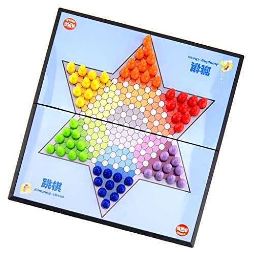 RAHYMA Weiping - Portable Magnetic Folding Chessboard Chinese Checkers Jumping Chess Set Board Game Toy Party Bag Fillers Product Statistics Code -997