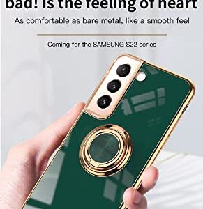 Deluxe Lightweight Back Ring Solid Color Phone Case Car Magnetic Stand Function for Samsung Galaxy A22 A32 A72 A82 A24 A34 A33 A52 A14 A54 A53 A13 5G 4G Soft Back Cover(Black,Samsung A24 5G/4G)