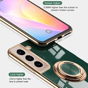 Deluxe Lightweight Back Ring Solid Color Phone Case Car Magnetic Stand Function for Samsung Galaxy A22 A32 A72 A82 A24 A34 A33 A52 A14 A54 A53 A13 5G 4G Soft Back Cover(Black,Samsung A24 5G/4G)