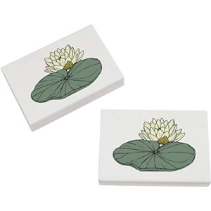 azeeda 2 x 45mm 'lilly pad' erasers/rubbers (er00035524)