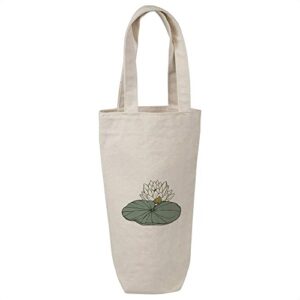 azeeda 'lilly pad' cotton wine bottle gift/travel bag (bl00028124)