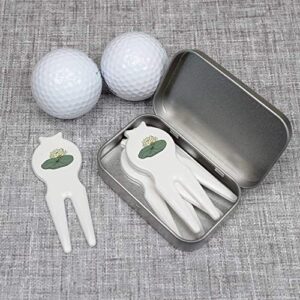 Azeeda 'Lilly pad' Golf Divot Tool/Repair Fork Gift Set (GO00055336)