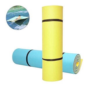 Lykos Floating Mat Foam Pad 9FT/18FT X6 FT Water Recreation and Relaxing for Pool Beach Lake River Water Floating Mat for Adults and Kids (Yellow, 9 FT)