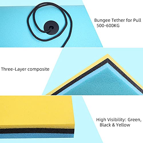 Lykos Floating Mat Foam Pad 9FT/18FT X6 FT Water Recreation and Relaxing for Pool Beach Lake River Water Floating Mat for Adults and Kids (Yellow, 9 FT)