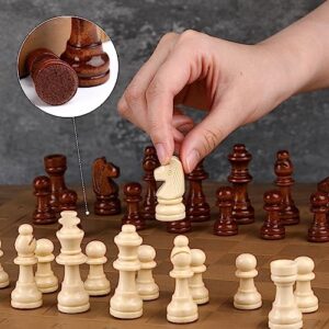 Chess Set for Adults & Kids - suwam 12 Inch Leather Travel Chess Board Pieces Unique Design Chess by Chess Armory Game Gift Choice (12inch)