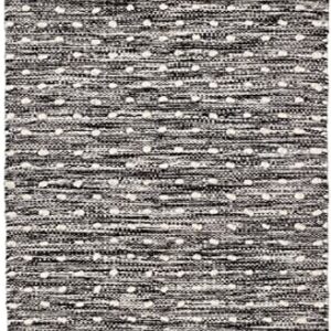 Dash and Albert Hobnail Black Handwoven Indoor/Outdoor Rug, 8 X 10 Feet, Black Geometric Pattern